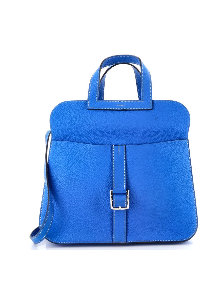 Pre-Owned Hermes Halzan Bag Clemence 31, Main, color, Bleu Hydra