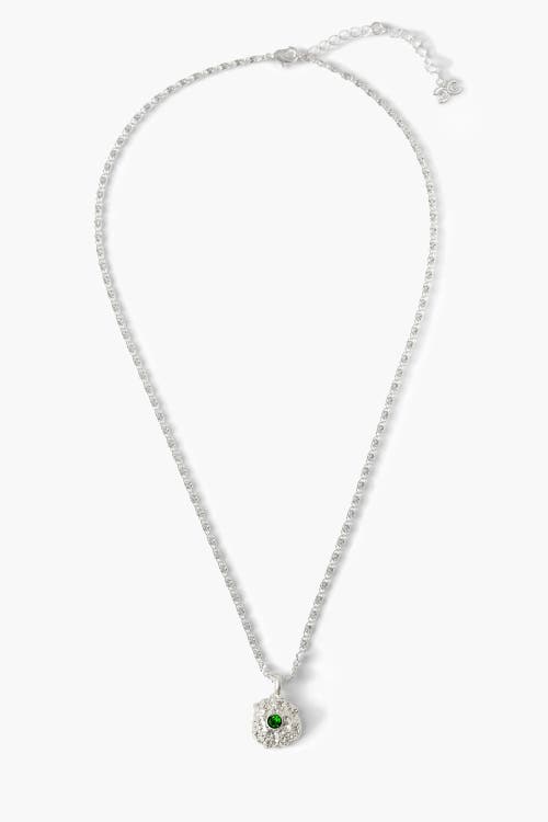 Classicharms Shayla Molten Cubic Zirconia Pendant Necklace In Metallic