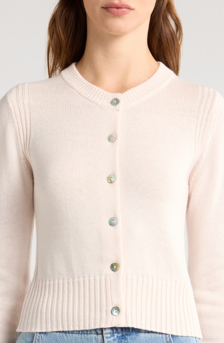 Pistola Taye Shrunken Cardigan, Alternate, color, Barely Pink