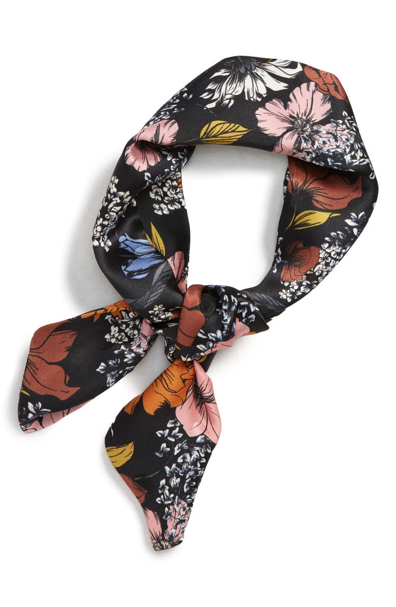 Halogen<sup>®</sup> x Atlantic-Pacific Floral Print Silk Scarf, Alternate, color, 
