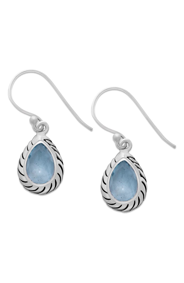 SAMUEL B. Pear Cut Drop Earrings, Main, color, Blue