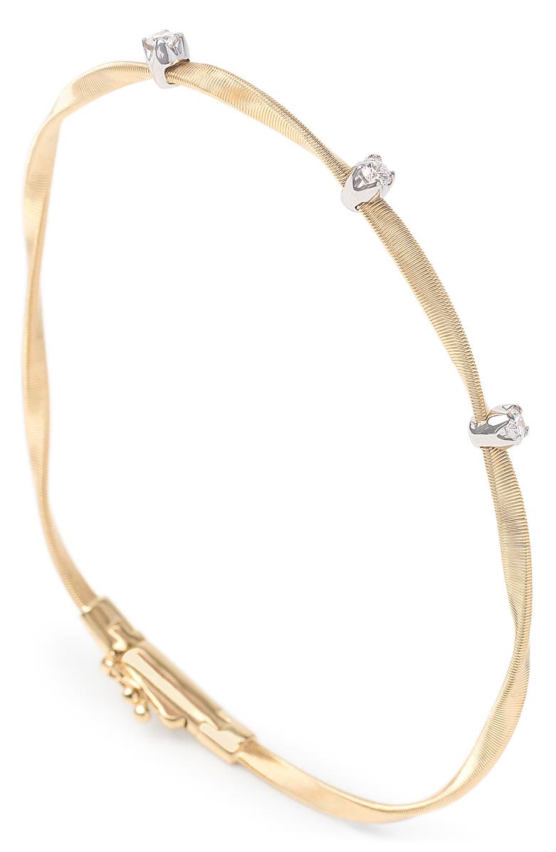Marco Bicego Marrakech Diamond Station Bracelet, Main, color, Yellow Gold