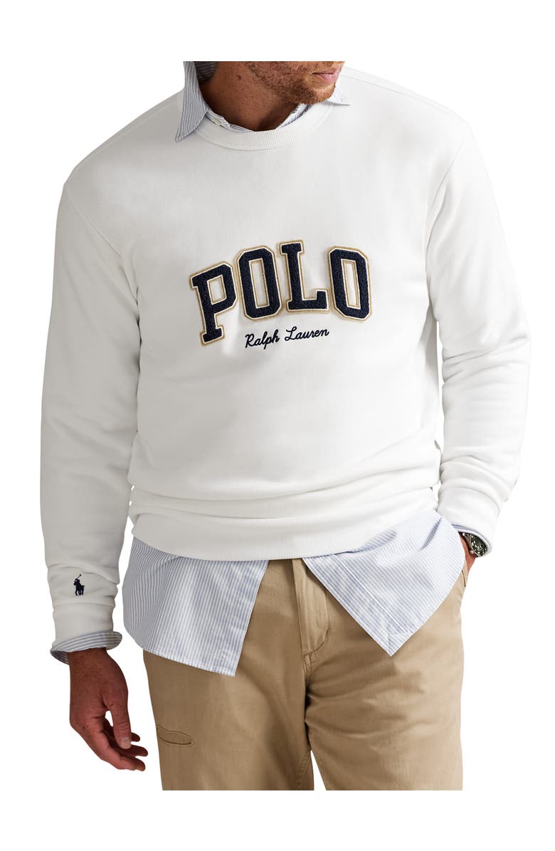 Polo Ralph Lauren Big & Tall Logo Fleece Sweatshirt, Main, color, White