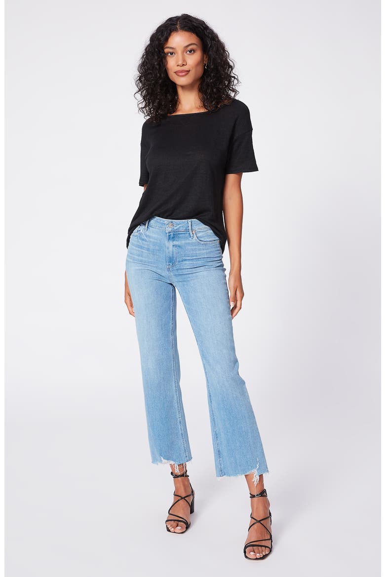 Sela Strap Linen Top, Alternate, color, BLACK