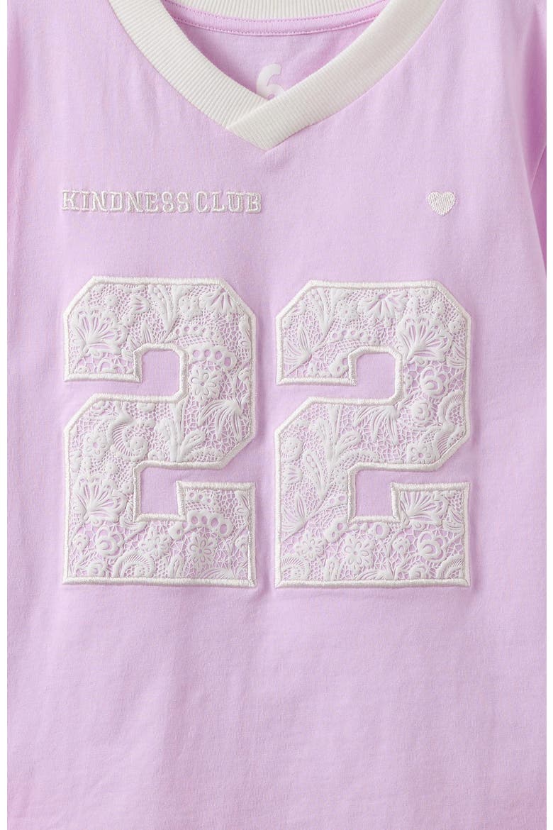 Kid's Livvy Lux Short Sleeve Tee, Alternate, color, Pale Violet Kindness Club