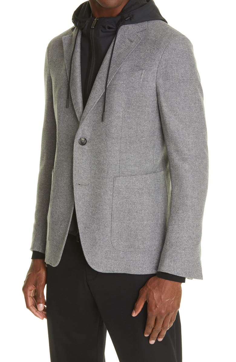 ZEGNA Trofeo Removable Dickey Wool & Cashmere Blazer, Alternate, color,