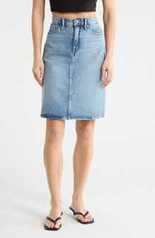 Good American Good '90s Denim Midi Skirt