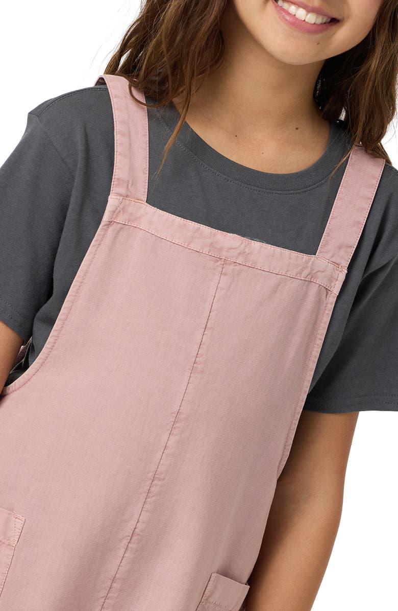 O'Neill Kids' Starlette Cotton & Linen Romper, Alternate, color, Orchid