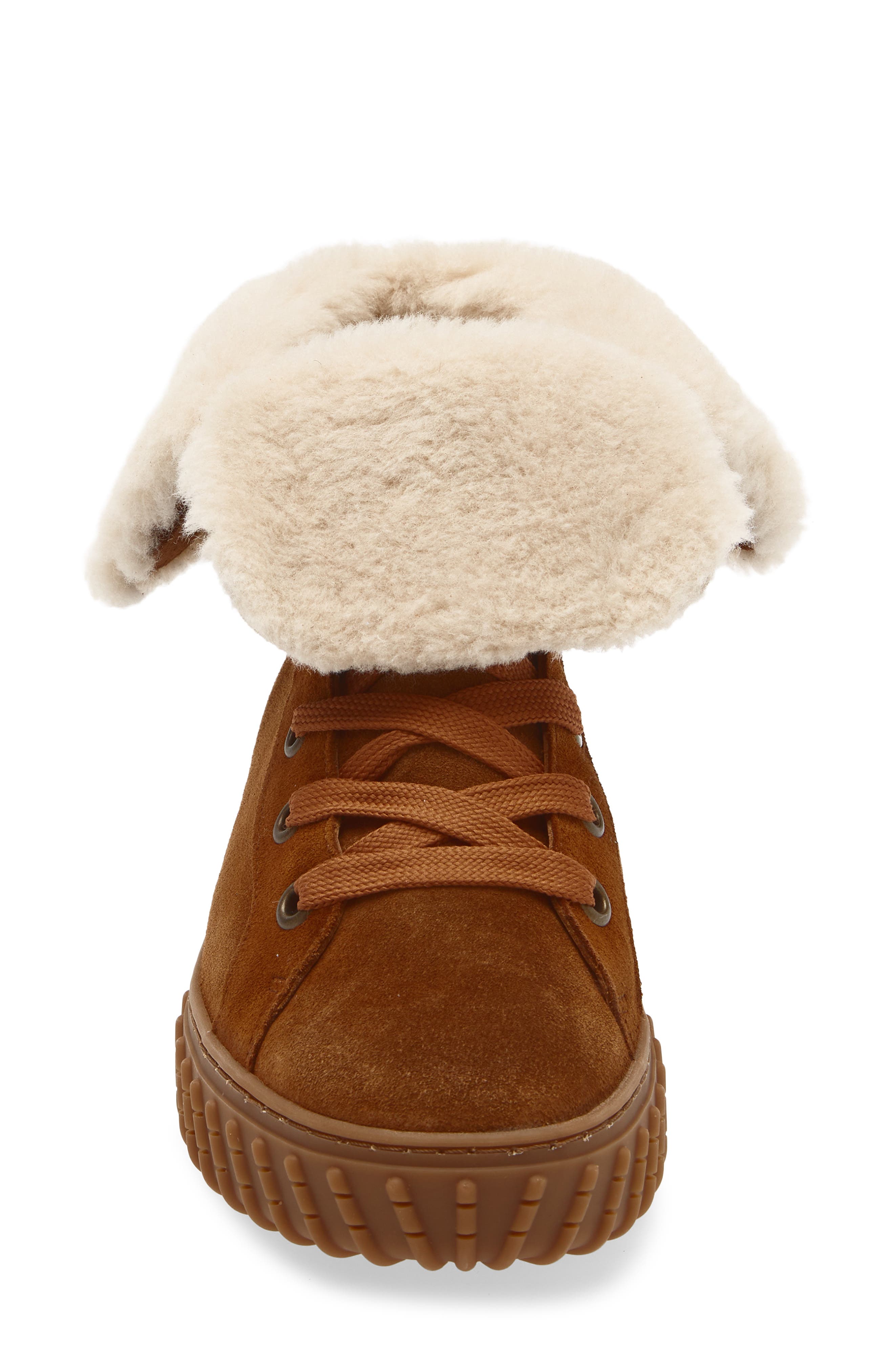 Paul Green Cozy Wool Lined Sneaker, Alternate, color, Toffee Soft Suede