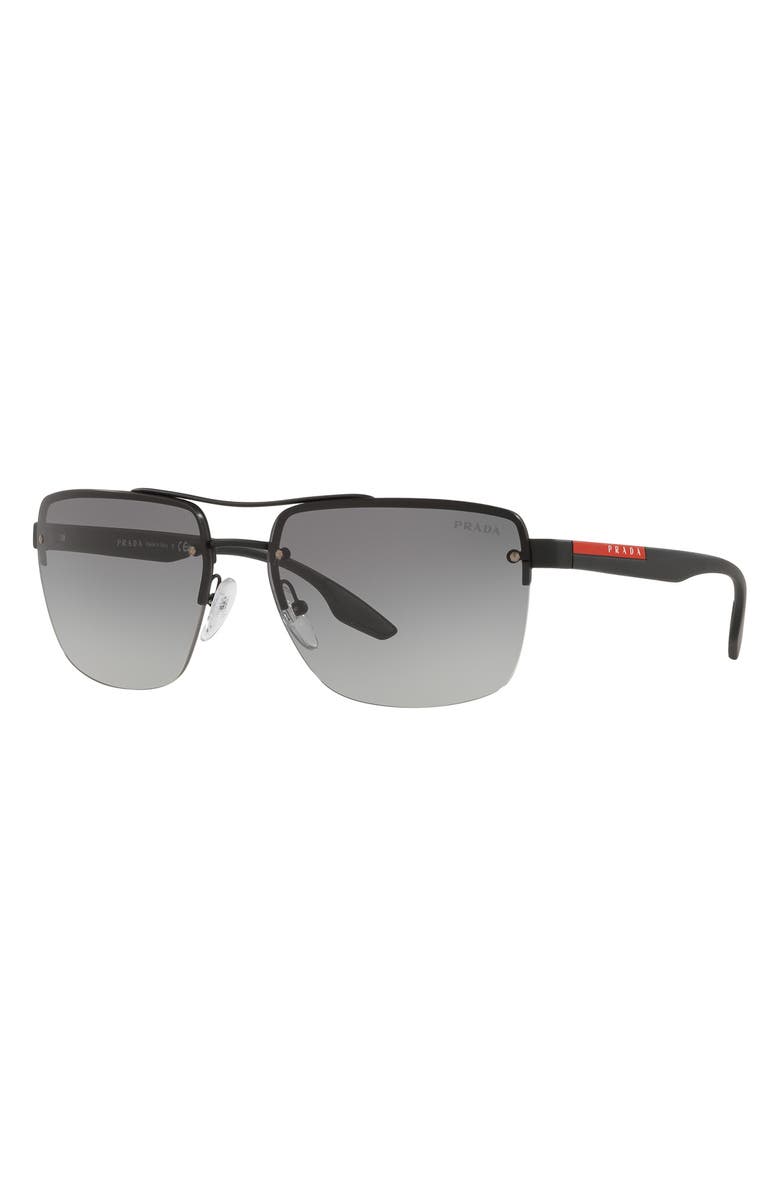 PRADA SPORT 62mm Gradient Oversize Square Sunglasses, Alternate, color, 