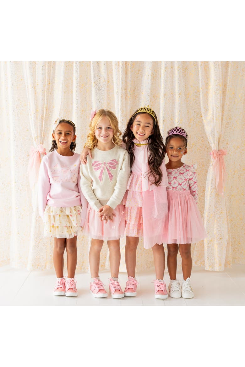 Pretty Pearl Bow Headband, Alternate, color, Pink