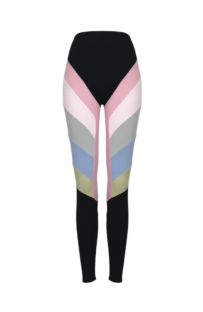 Port De Bras Rainbow Legging, Alternate, color, Black-Pastel