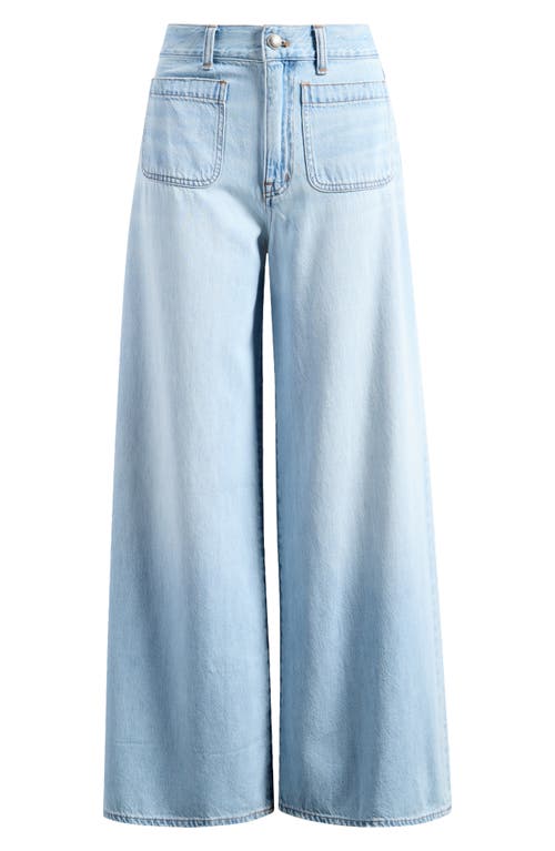 Madewell Patch Pocket Ahern Wash Super Wide Leg Jean In Ahern Wash