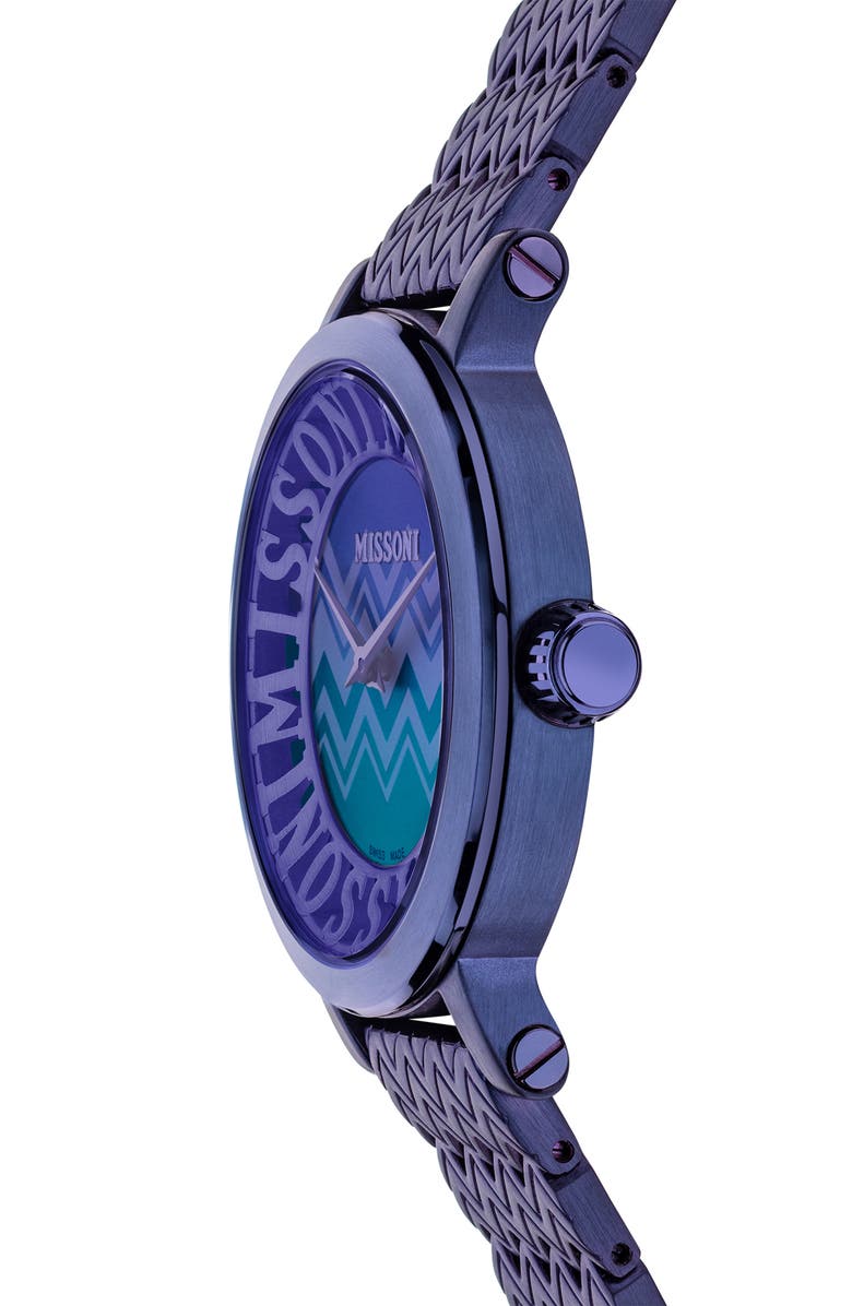 Missoni Melrose Bracelet Watch, 36mm, Alternate, color, Purple