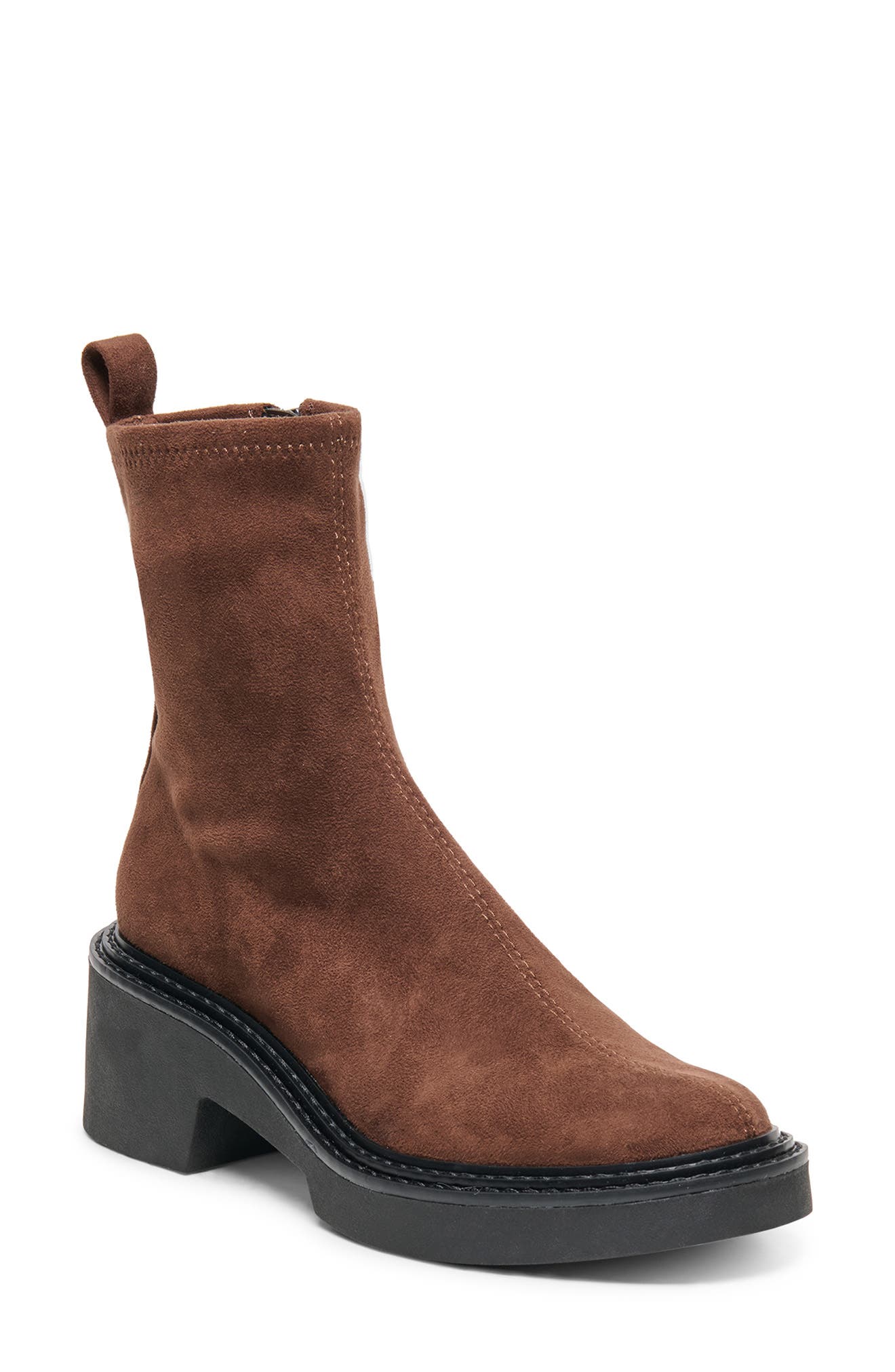 Holdin H2O Waterproof Bootie, Main, color, DARK BROWN STELLA SUEDE H2O