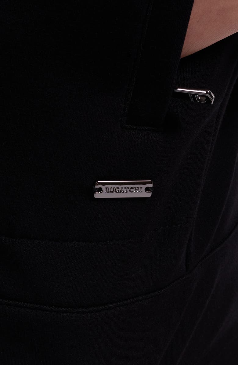 Bugatchi Soft Touch Blouson Knit Jacket, Alternate, color, Black