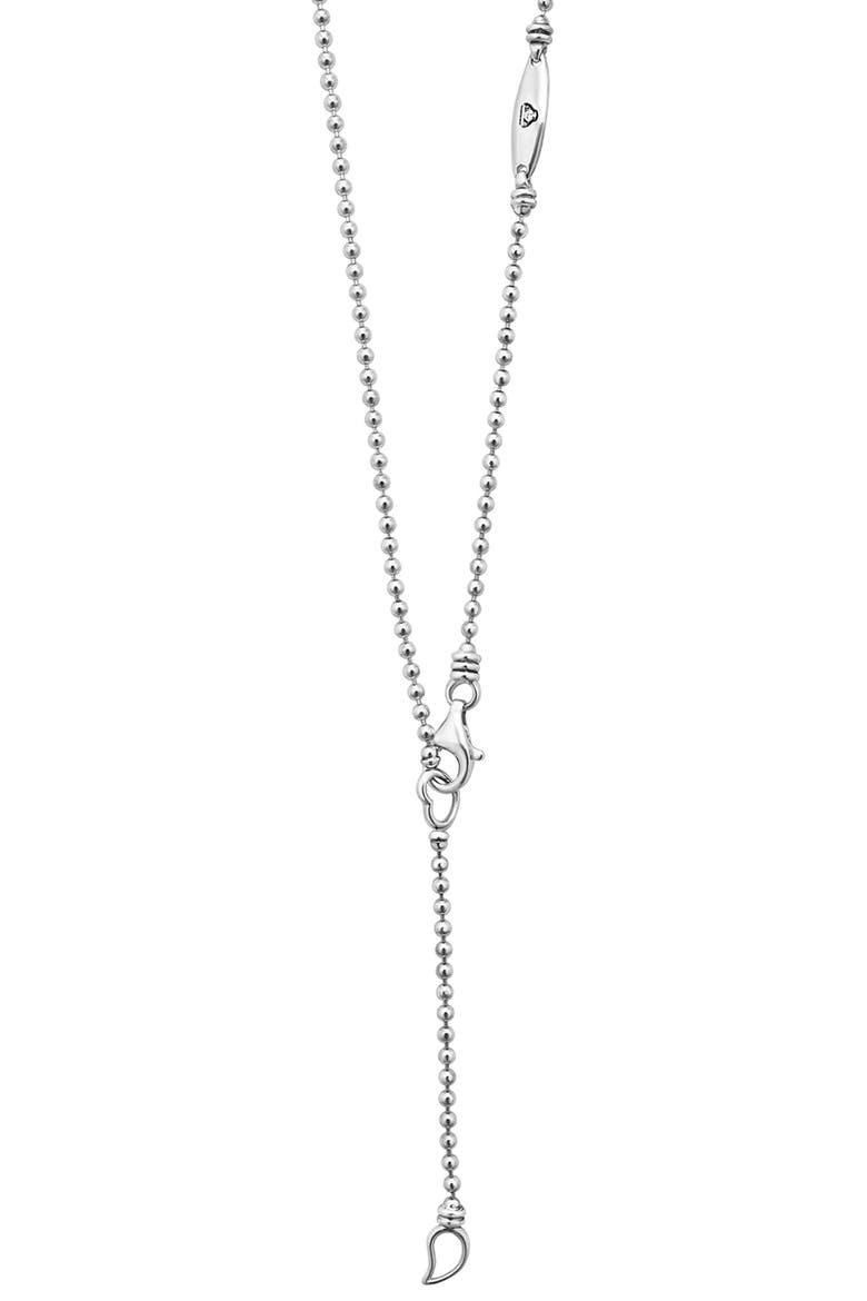 Caviar Spark Diamond Wave Pendant Necklace, Alternate, color, SILVER