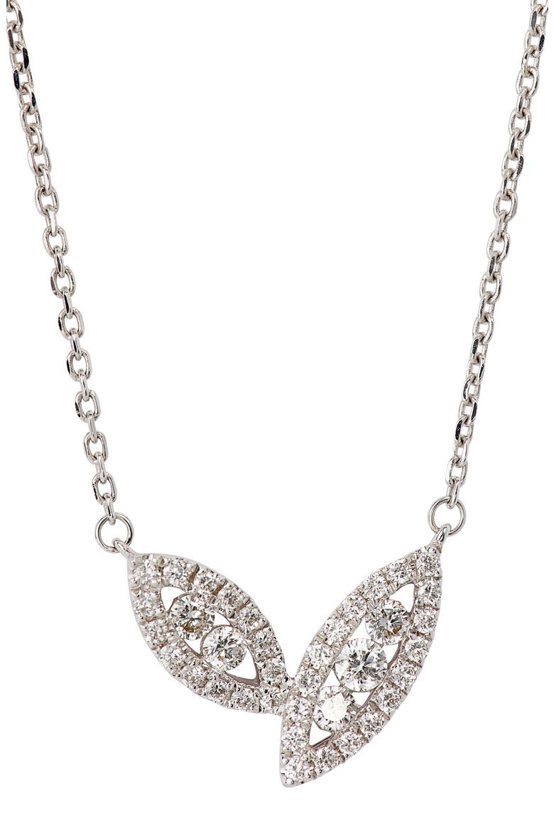 Audrey Diamond Marquise Pendant Necklace (Nordstrom Exclusive), Main, color, WHITE GOLD/ DIAMOND