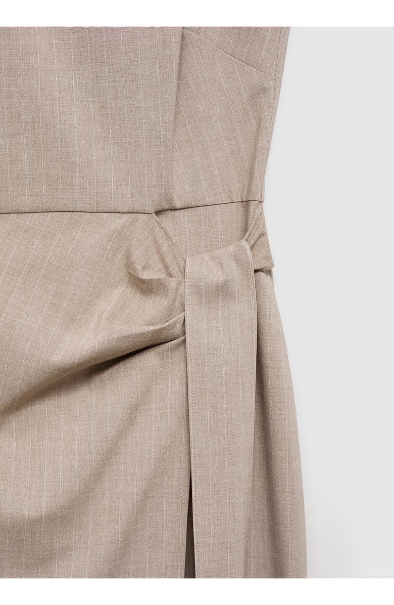 MANGO Stripe Bow Midi Dress, Alternate, color, 