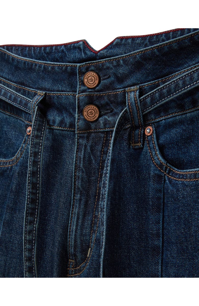 Scotch & Soda Belted High Waist Wide Leg Jeans, Alternate, color, High Times