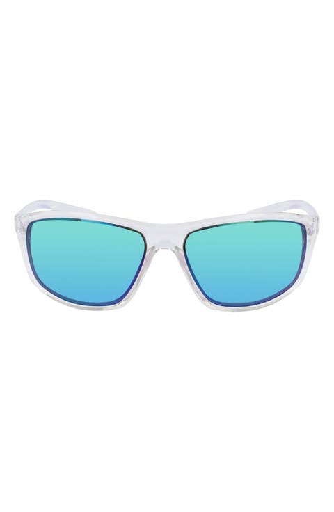 Adrenaline 66mm Oversize Rectangle Sport Wrap Sunglasses