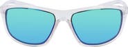 Nike Adrenaline 66mm Oversize Rectangle Sport Wrap Sunglasses