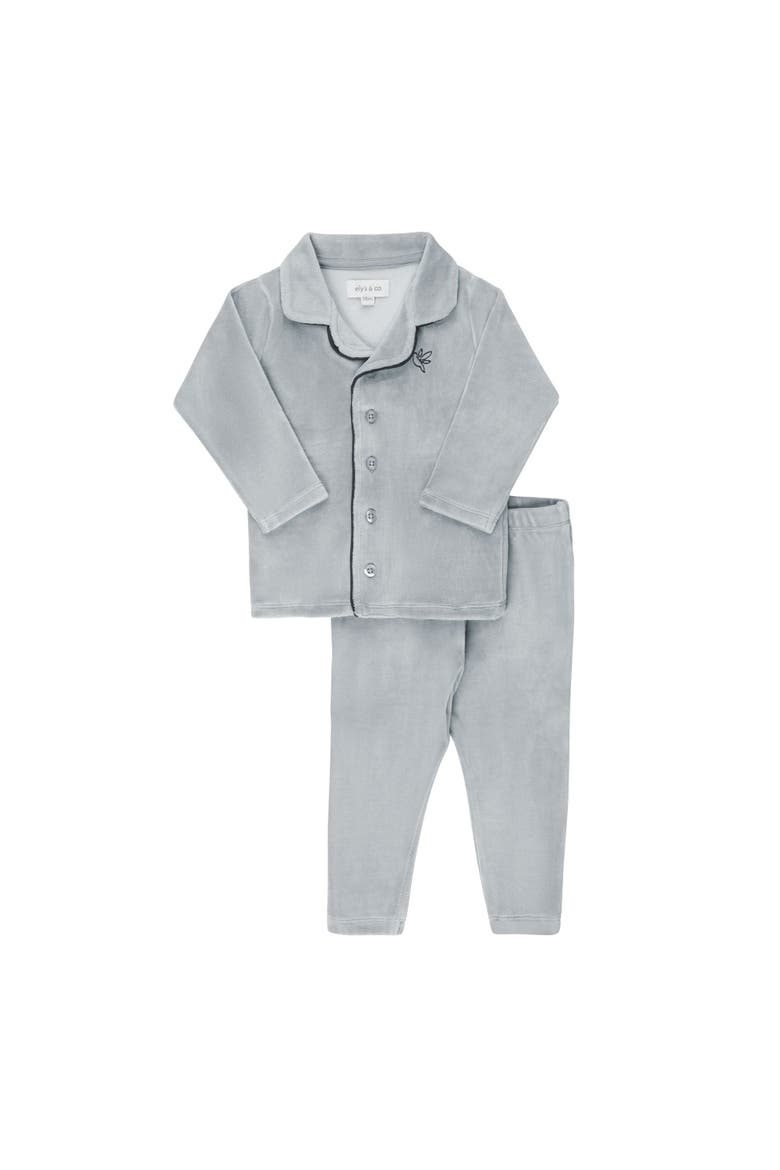 Velour Embroidered Bird & Butterfly Collection- Lounge Set, Main, color, Blue