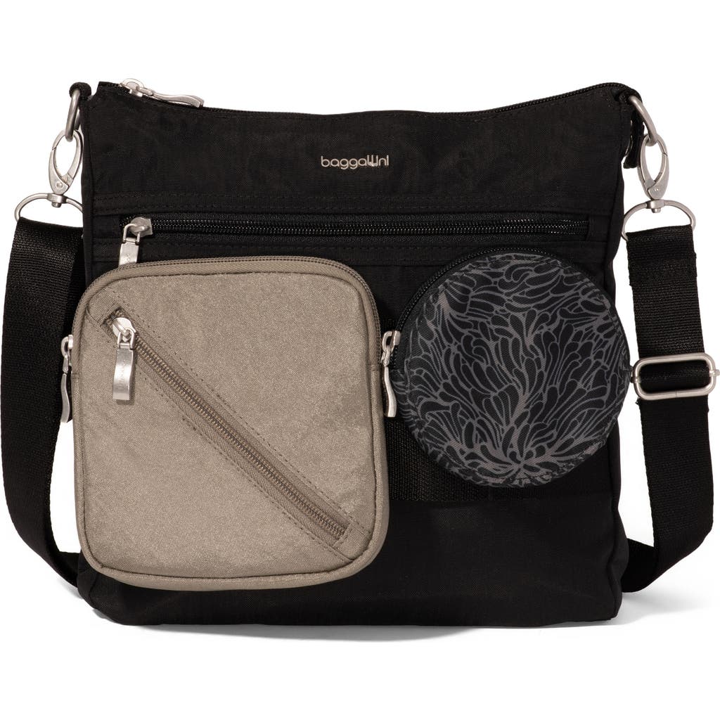Baggallini Snap & Go Modular Slim Crossbody Bag In Black
