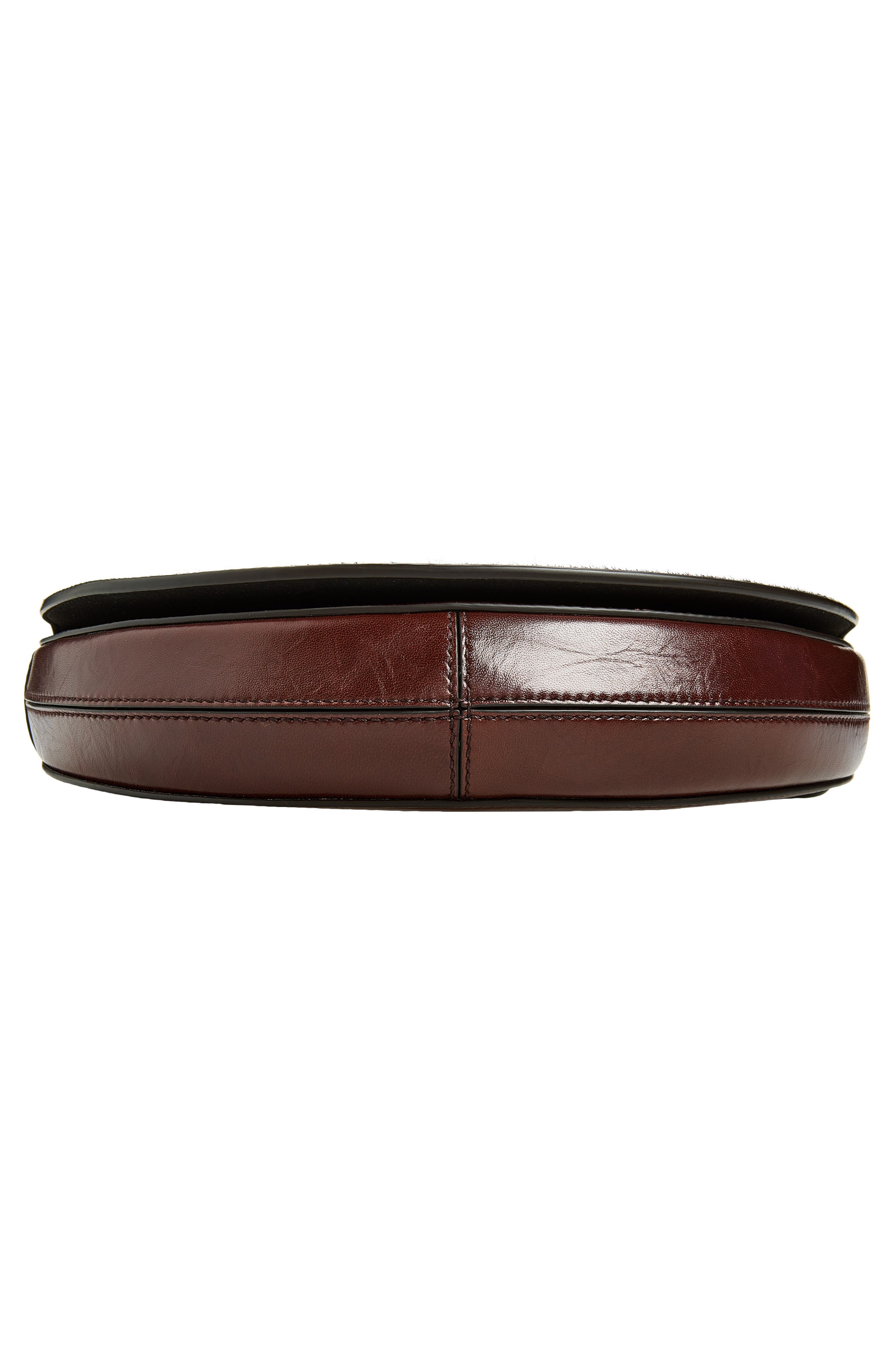 Genuine Calf Hair & Leather Crossbody Bag, Alternate, color, CHOCO 702