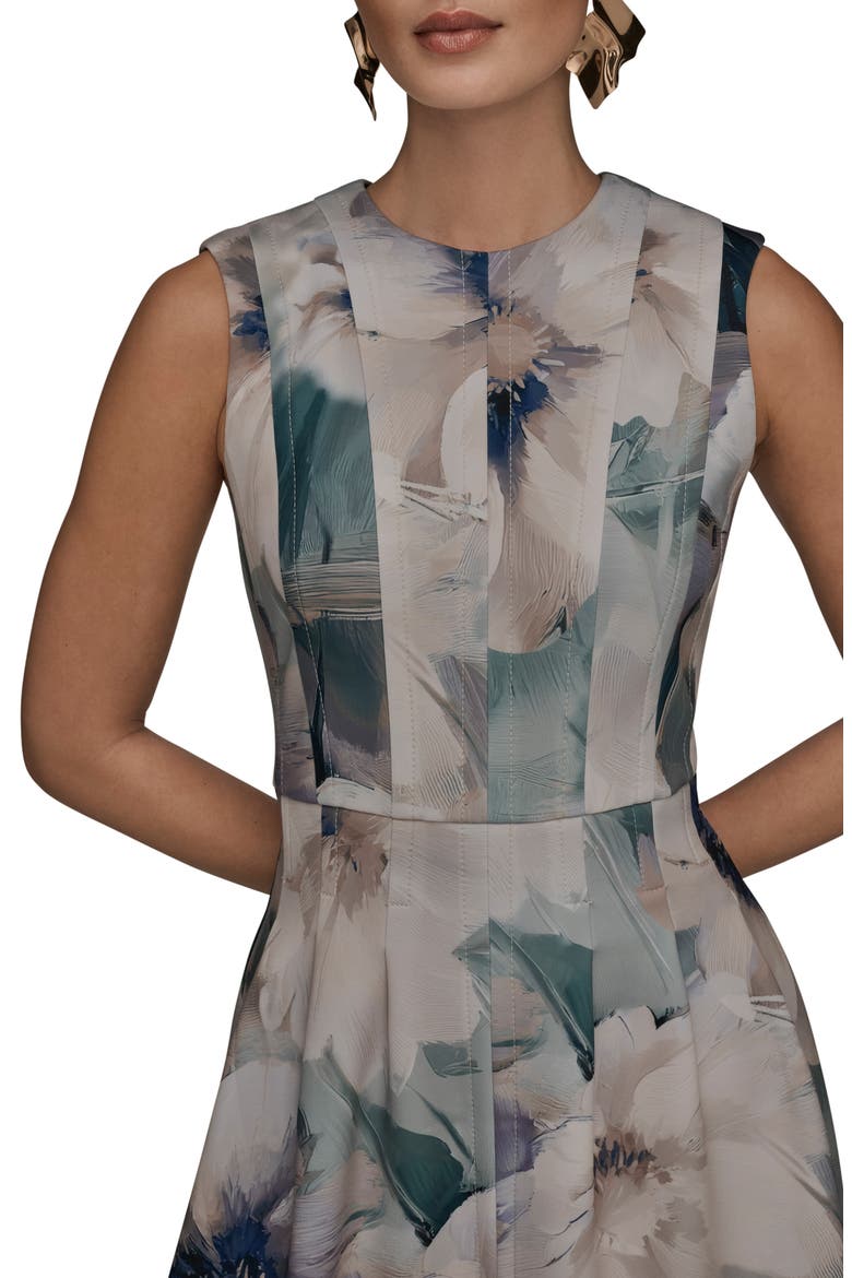 Floral Fit & Flare Midi Dress, Alternate, color, LAUREL MULTI
