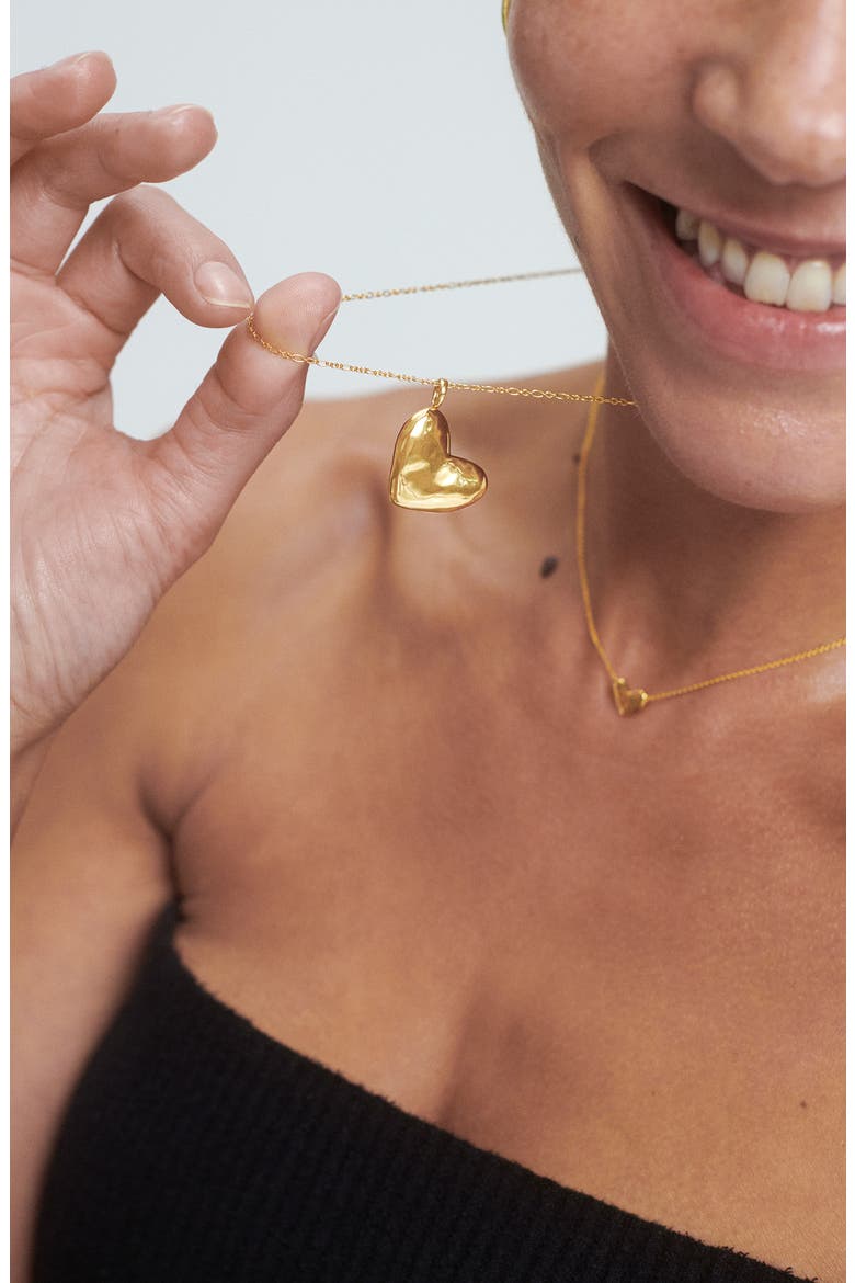 Heart Locket Pendant Necklace, Alternate, color, YELLOW GOLD