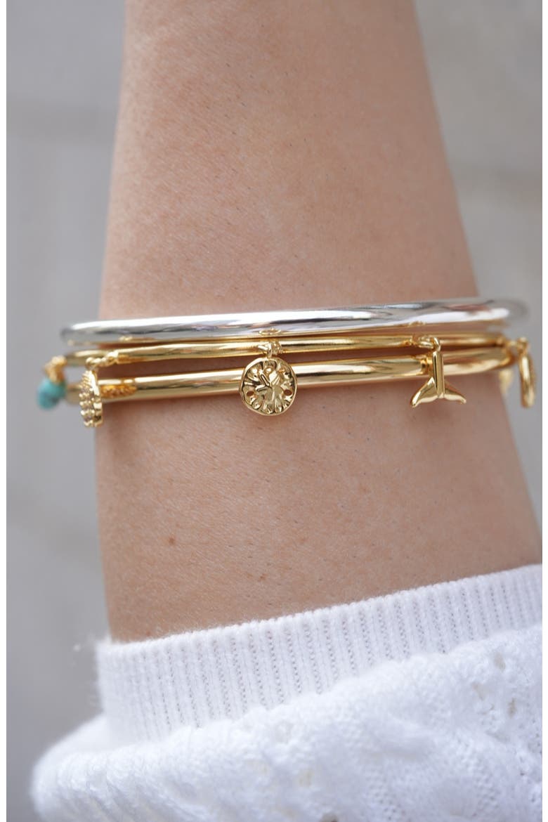 Sea Life Set of 3 Bangles, Alternate, color, TWO TONE