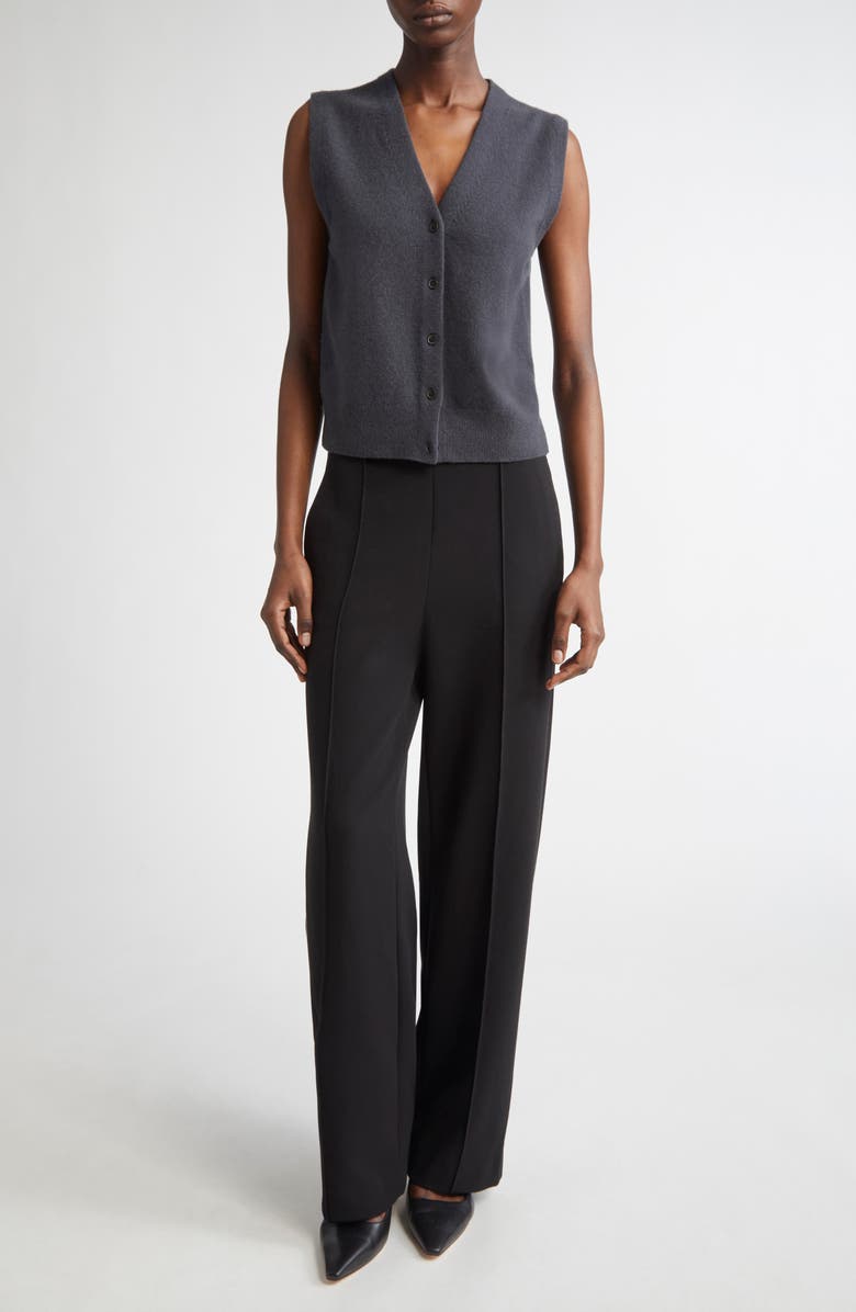 Shrunken Button Wool & Cashmere Blend Vest