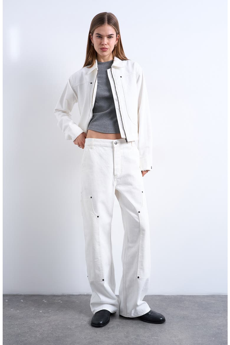 Denim Utility Jacket, Alternate, color, IVORY