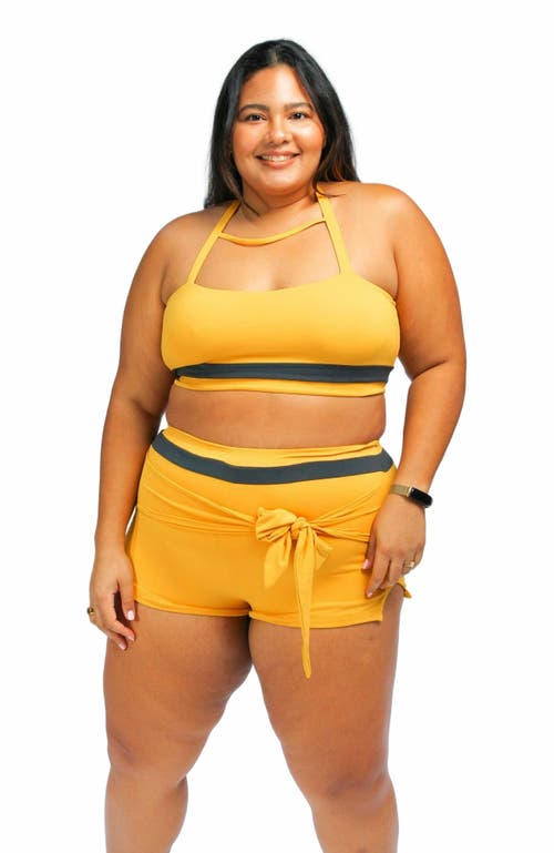 Mary Mercedes Moe Halter Bikini Top in Mustard Yellow  product