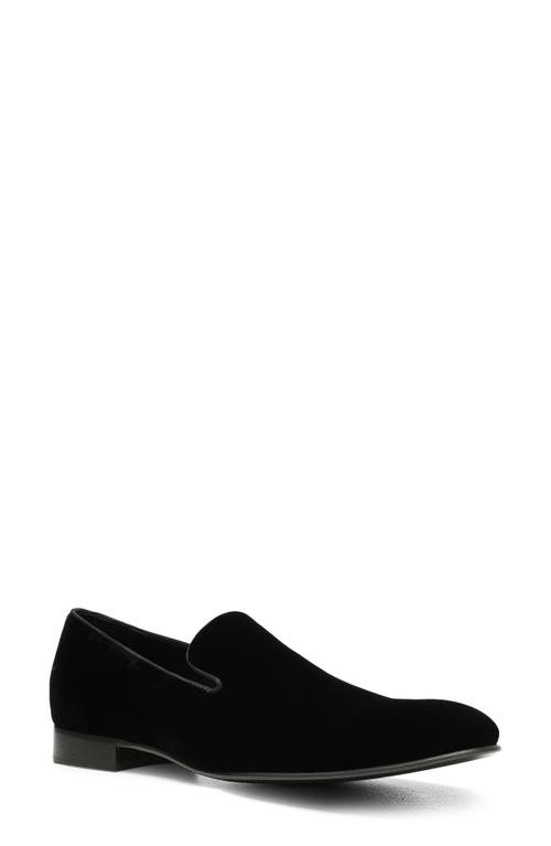 Donald Pliner Spencer Velvet Loafer in Black 