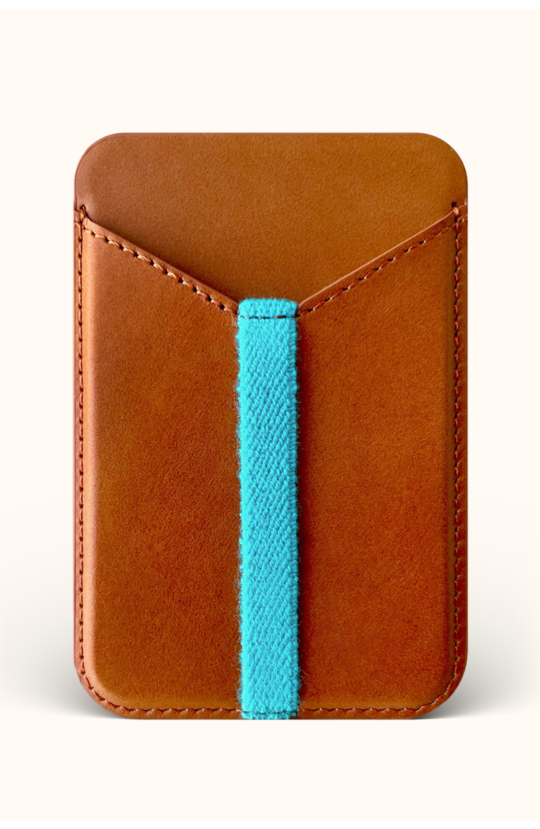 Bluebonnet The Minimalist MagSafe Card Wallet, Main, color, Saddle Tan