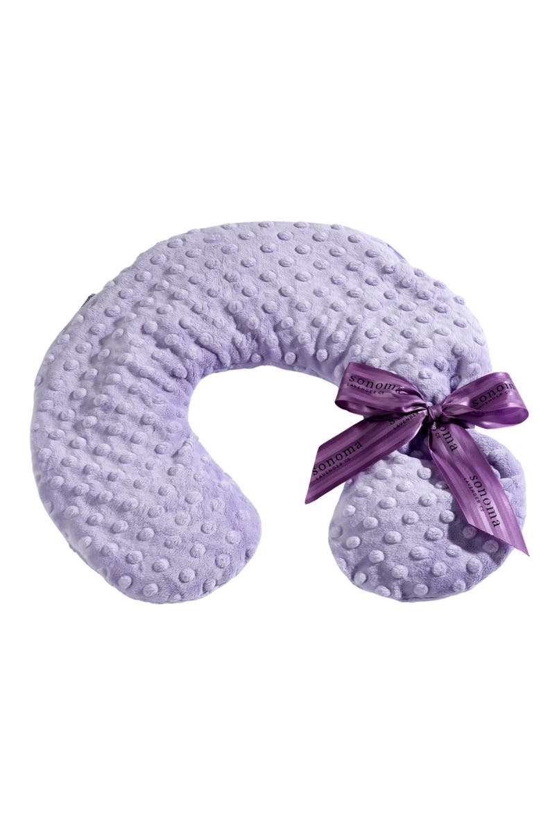 Sonoma Lavender Lavender Neck Pillow, Main, color, Lilac Dot