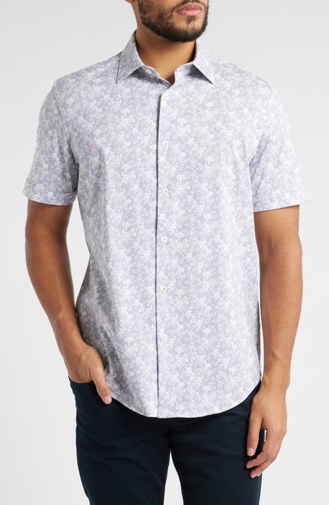 Miles OoohCotton® Floral Short Sleeve Button-Up Shirt