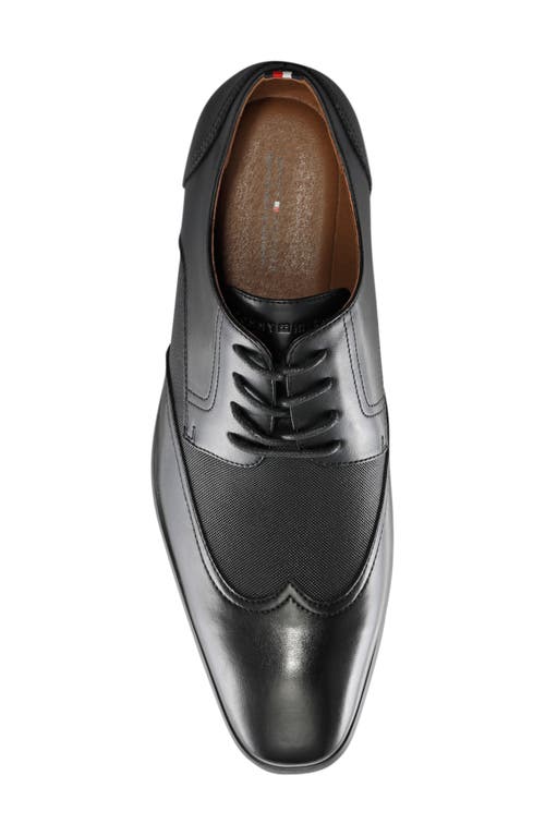 Tommy Hilfiger Sagent Wingtip Derby In Black