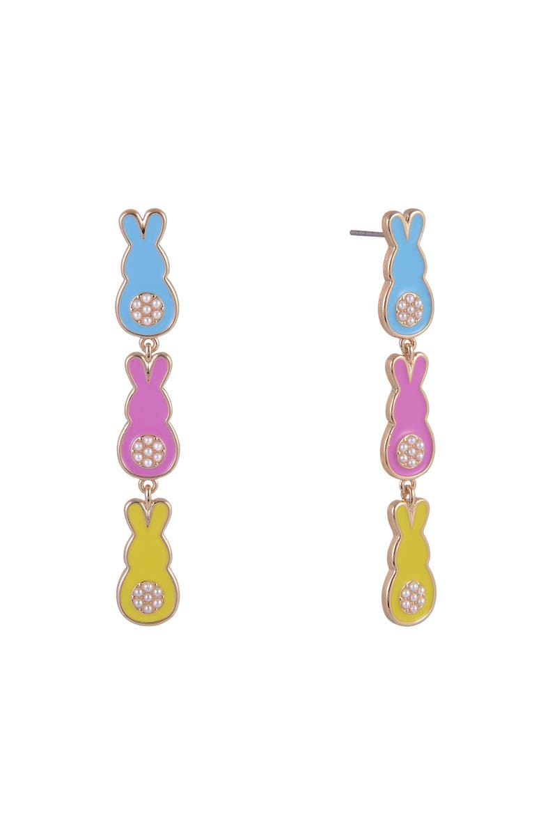Hallmark Linear Easter Bunny Earrings, Main, color, Pink