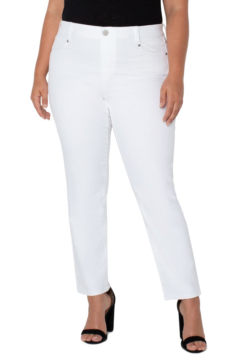Gia Glider Pull-On Slim Jeans, Main, color, BRIGHT WHITE
