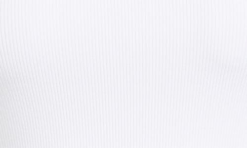 GOOD AMERICAN GOOD AMERICAN LIGHTWEIGHT CROP STRETCH COTTON RIB RACER TANK