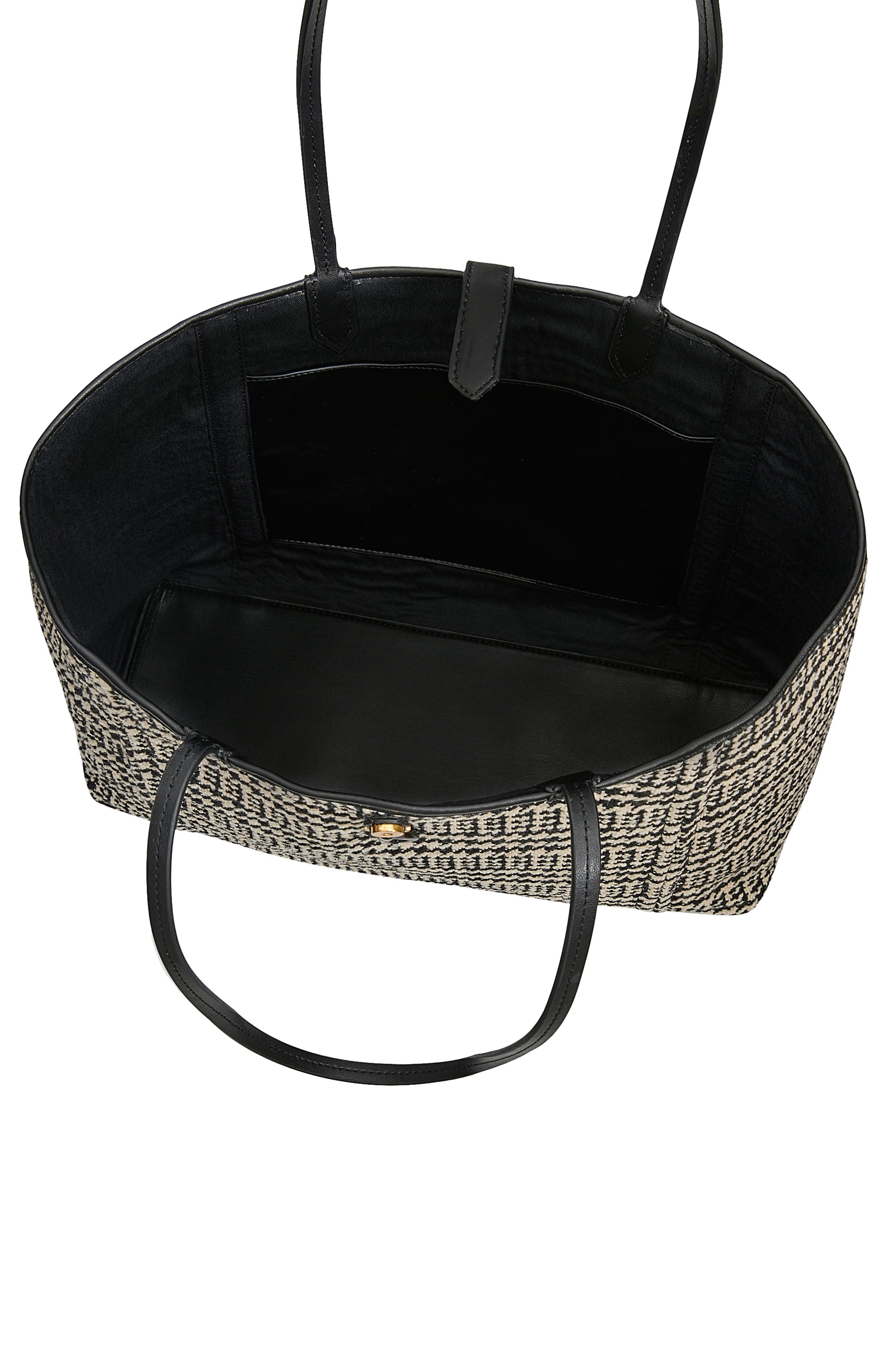 Megan East/West Tote, Alternate, color, BLACK/ WHITE
