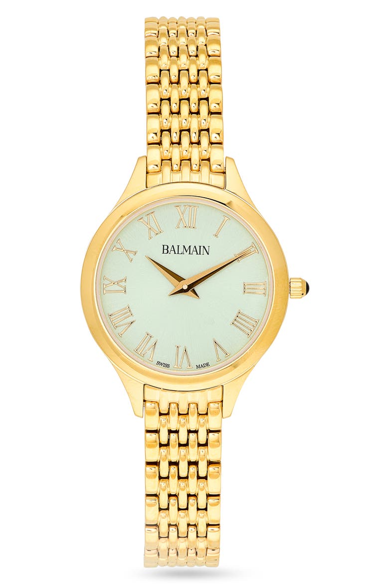 de Balmain Bracelet Watch, 29mm, Main, color, YELLOW GOLD PVD COATING