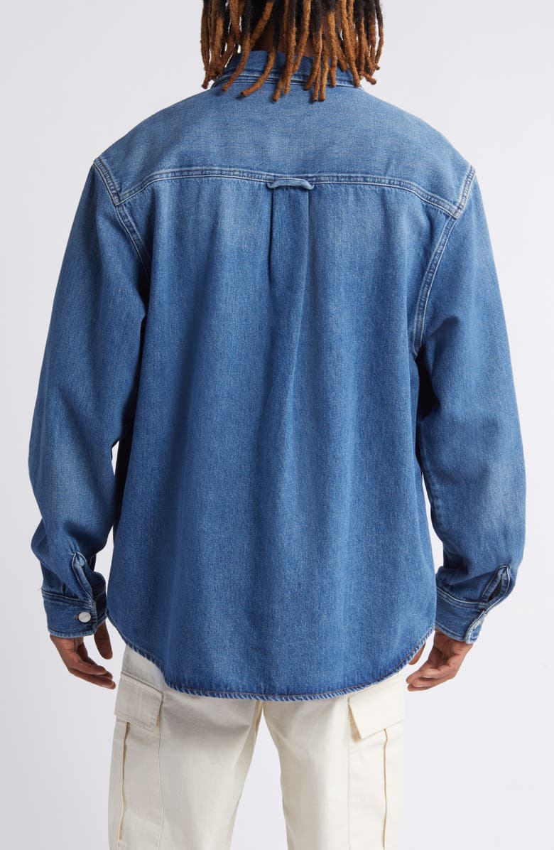 Carhartt Work In Progress Harvey Denim Shirt Jacket, Alternate, color, Blue Dark Used Wash