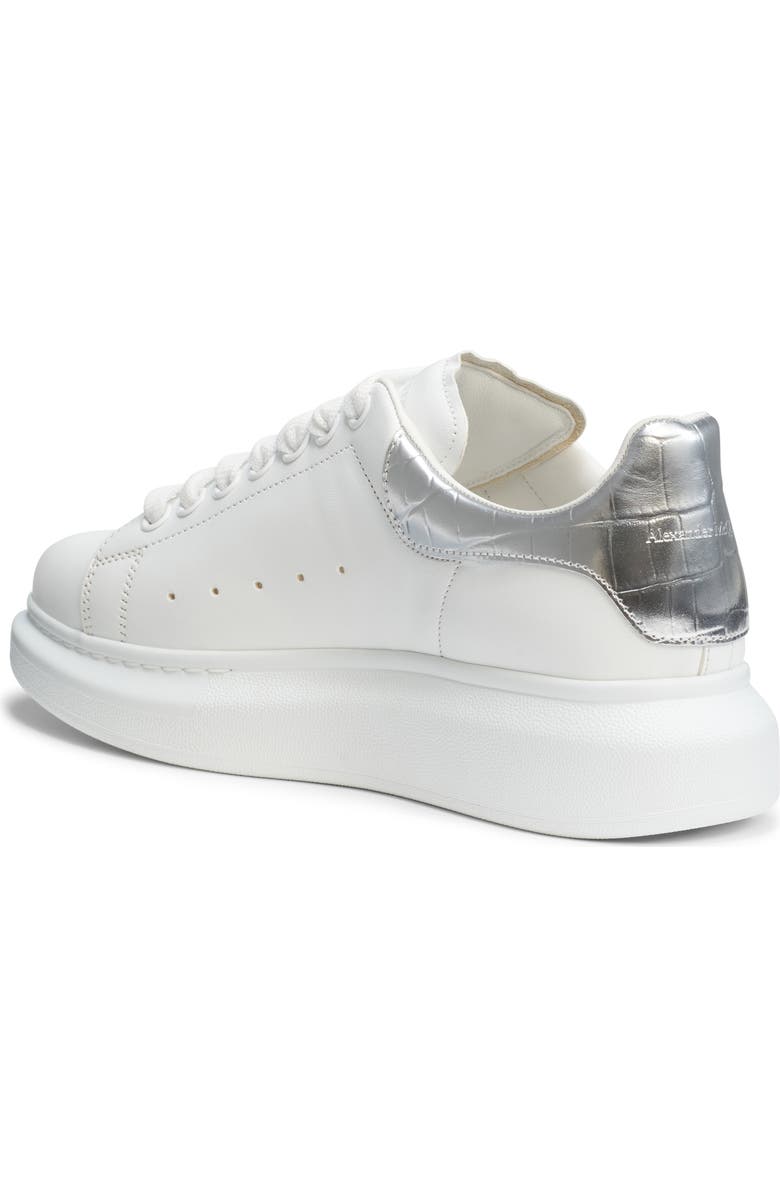 McQueen Oversized Sneaker, Alternate, color, White/ Silver