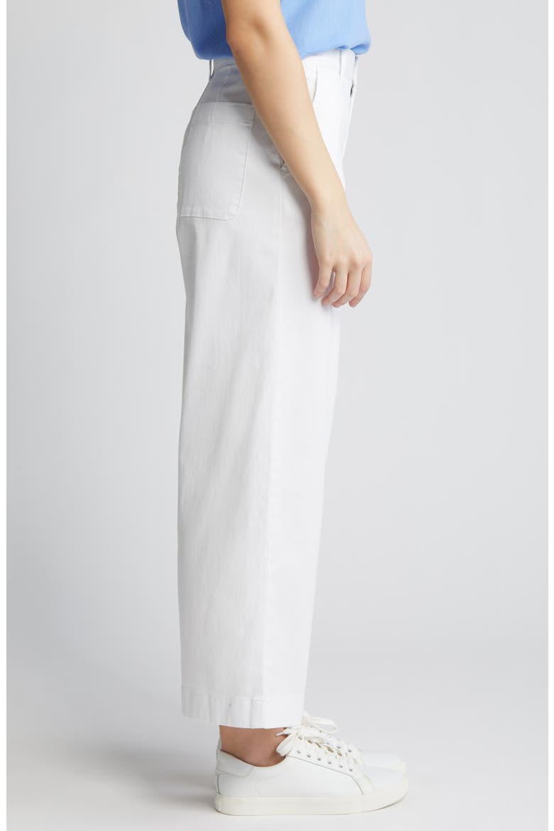 Ultra High Rise Wide Leg Twill Pants, Alternate, color, WHITE