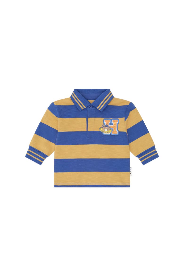 Collegiate Hux Stripe Rugby, Main, color, Cobalt/Sunshine