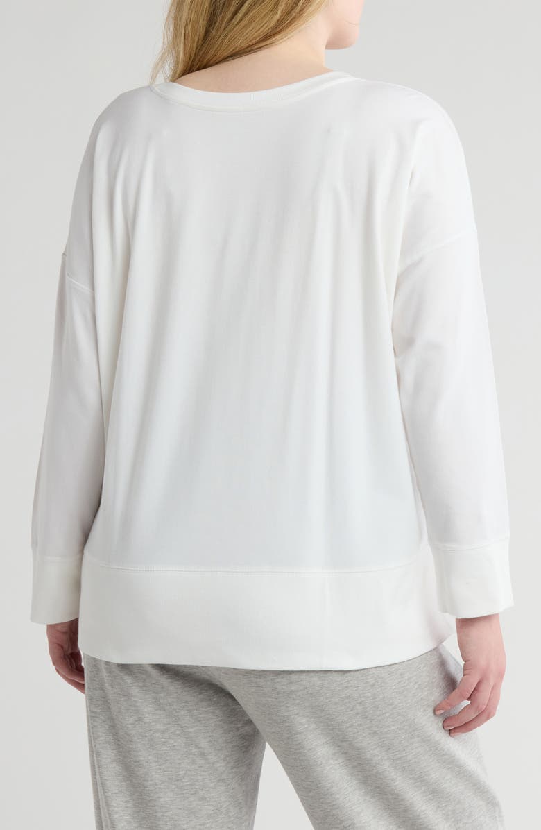 Eileen Fisher Crewneck Long Sleeve Top, Alternate, color, White